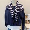 Warm Neck Wrap Shawl Striped Pattern Shoulder Cape Scarf New Knitted Scarf  Autumn Winter