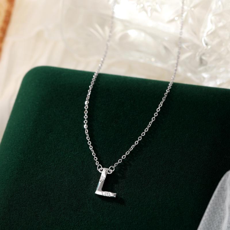 Ожерелье Banyan Tree S925 Silver Diamond с английскими буквами - элегантная и универсальная цепочка для ключицы для женщин