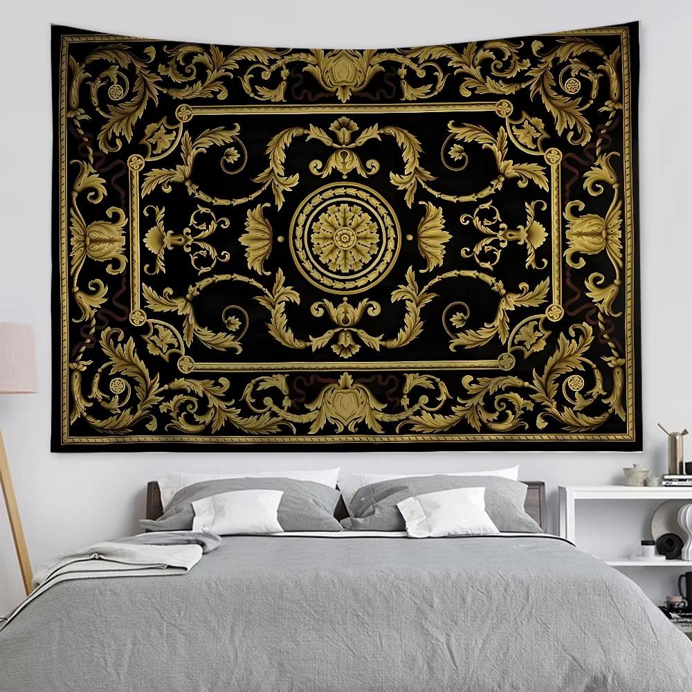 Customizable Luxury American Retro Cartoon Tapestry Bohemian Wall Decor Mandala Pattern Home Adornment