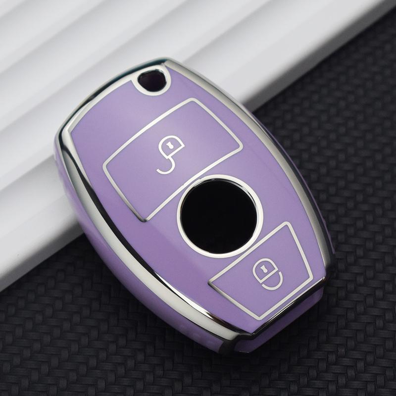 2 кнопки ТПУ чехол для ключей от машины Защитный чехол для Mercedes Benz ABCER Class GLS GLA GLK GLC CLS CLA AMG W204 W205 W212 W463 W176 аксессуары