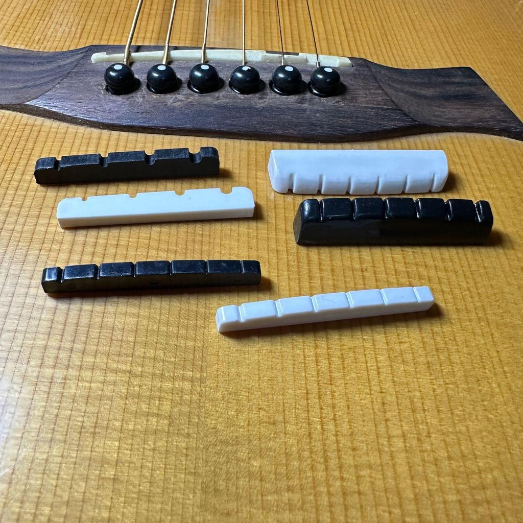 ABS Plastic Bass Nut & String Saddle for 4/5-String