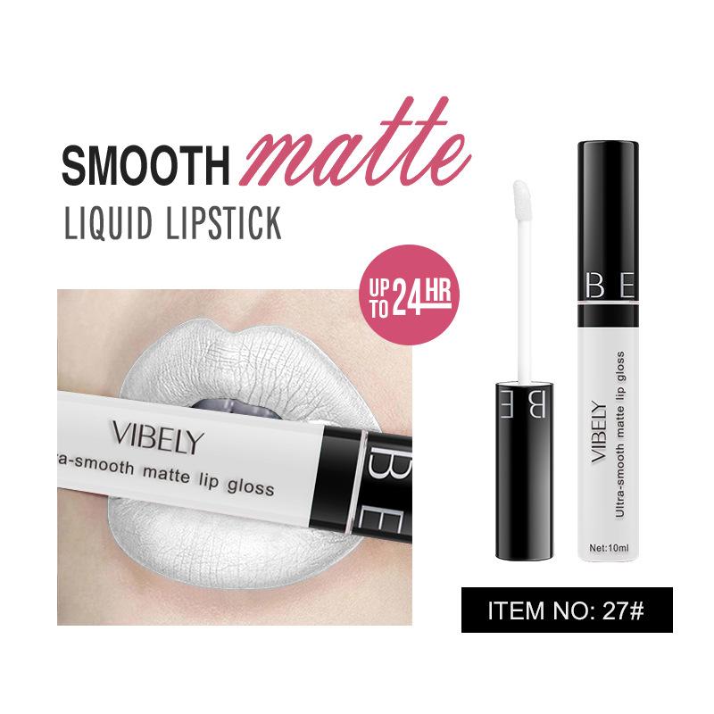 VIBELY Makeup Matte Anti-Stick Lip Glaze Несмываемая долговечная жидкая губная помада