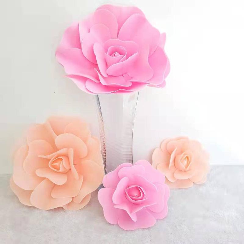 Large Rose PE Foam Flowers Wedding Flower Wall Backdrops Decor Nursery Wall Decor Fleur Artificielle Mariage Boda Rosa Flore