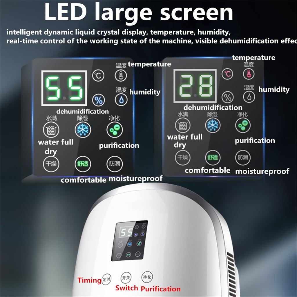 110W 220V Portable Dehumidifier Moisture Absorber Indoor Dehumidifier Basement Moisture Absorber MuteTiming External Water Pipe 1.7L