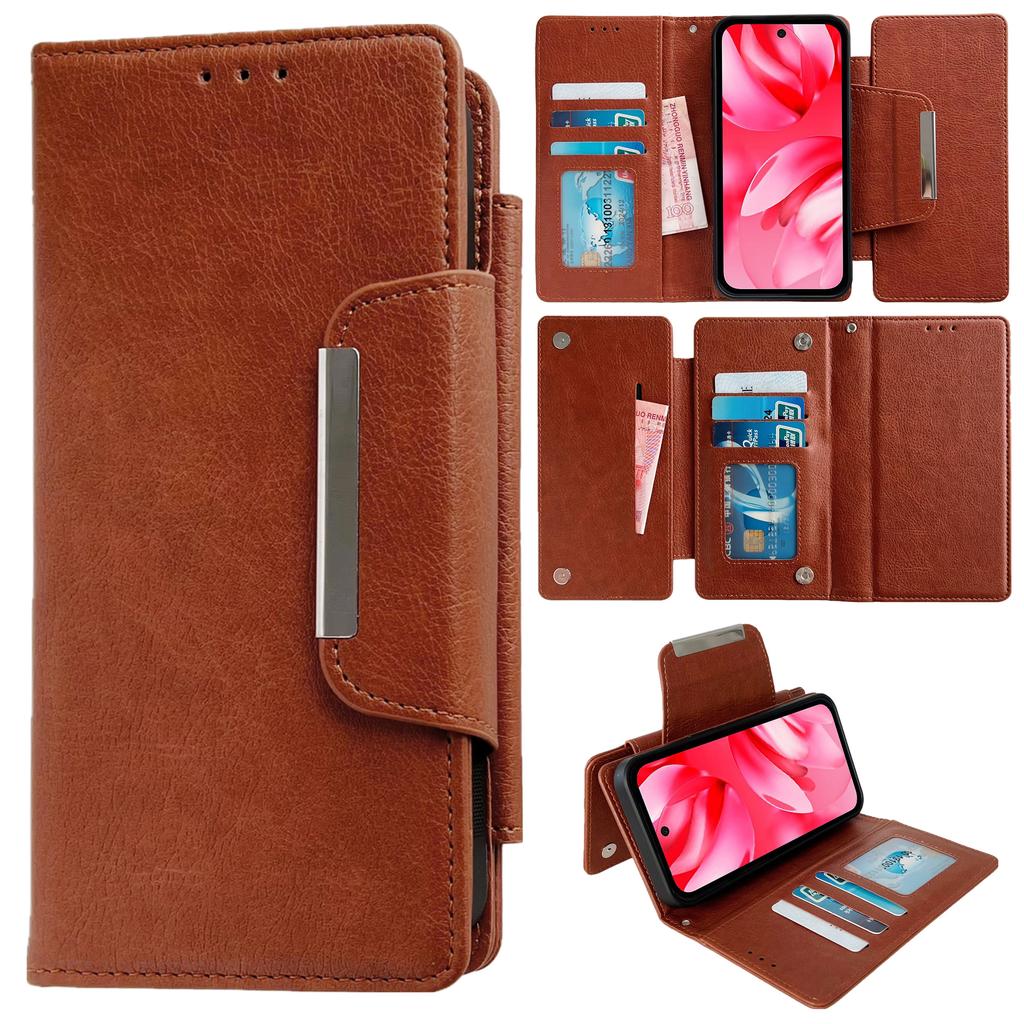 For Google Pixel 9a Case Detachable 2-in-1 Magnetic Closure PU Leather Wallet Phone Case