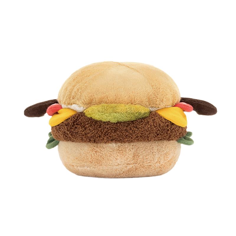 Jellycat Серия 'Вкусная еда' Гамбургер Милая кукла Плюшевая кукла Высота 11 см