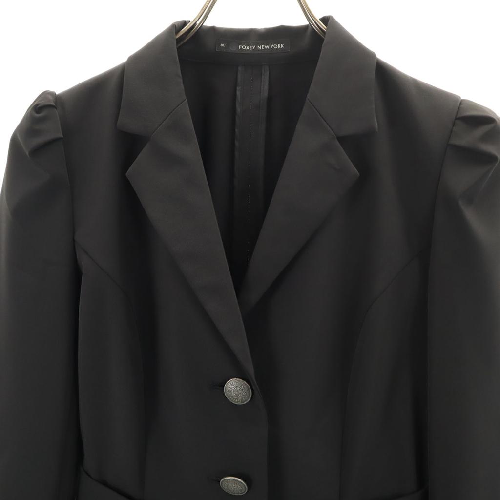 FOXEY NEW YORK Made In Japan Tailored Jacket 40 Black Series Women Used