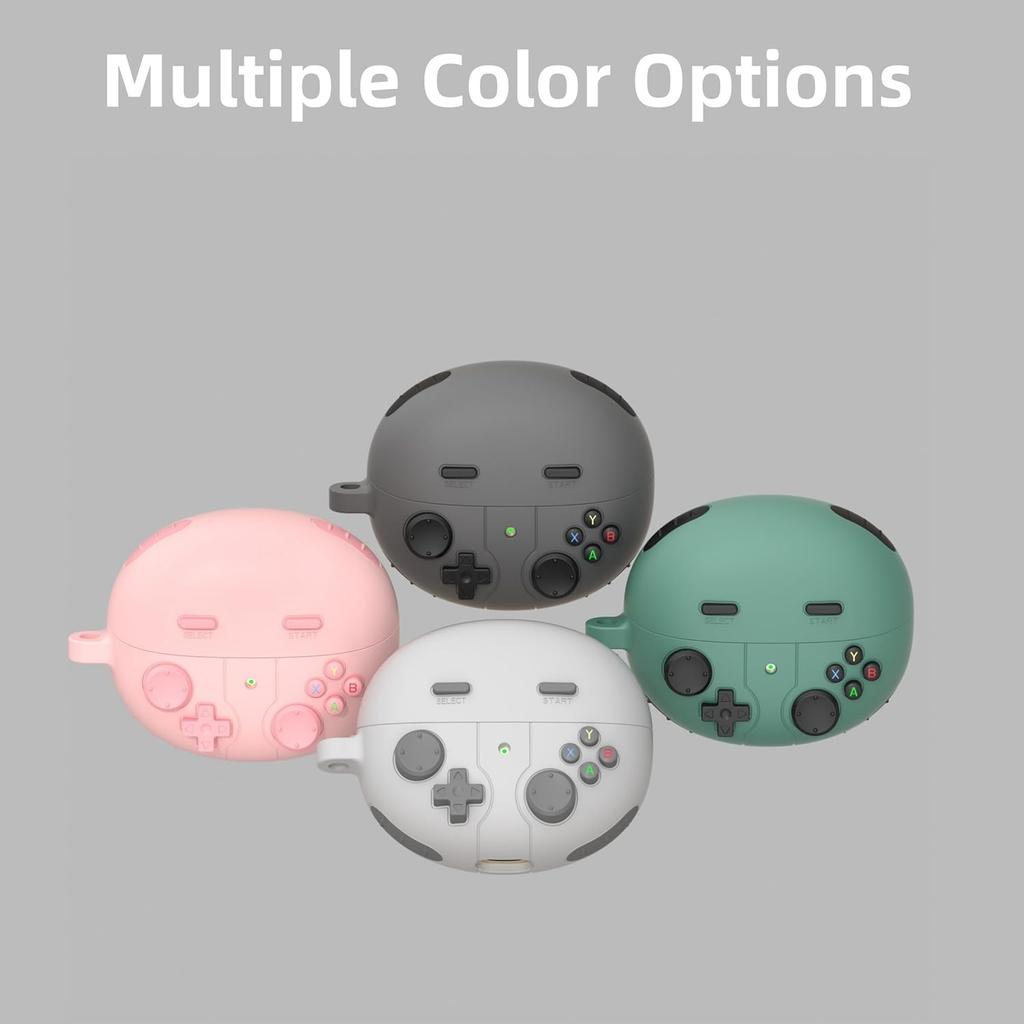 Suitable for FreeClip silicone case with keychain 3D cartoon game console anti-drop earphone case pink