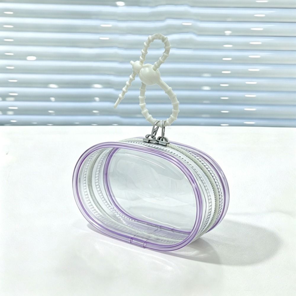 Transparent Cat Food Bag Zipper Closure Kibble Storage Pouch Stylish Portable Feeding Bag