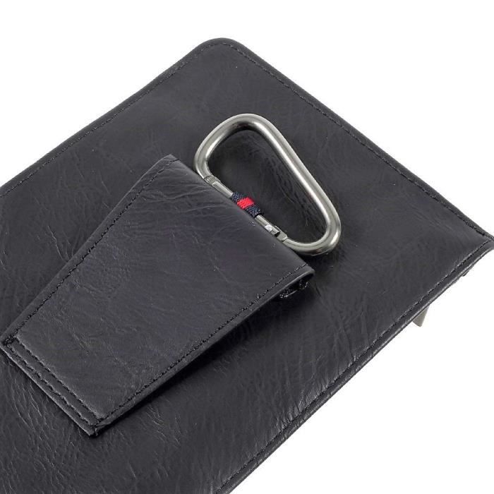 Étui À Ceinture Vertical Pochette Pour Smartphone & Poche Intérieure Zippée Pour UMIDIGI POWER (2019) > Noir