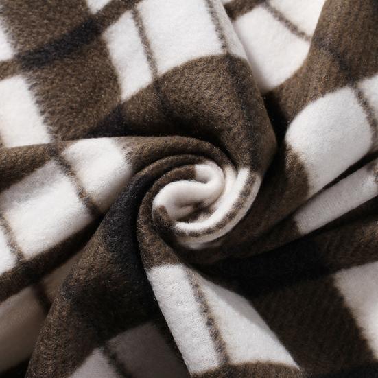 Women Winter Scarf Plaid Print Lightweight Soft Warm Scarf