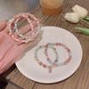 Women's Elegant Contrast Color Shoushan Stone Beaded Elastic Bracelet - Trendy, All-Match Jewelry