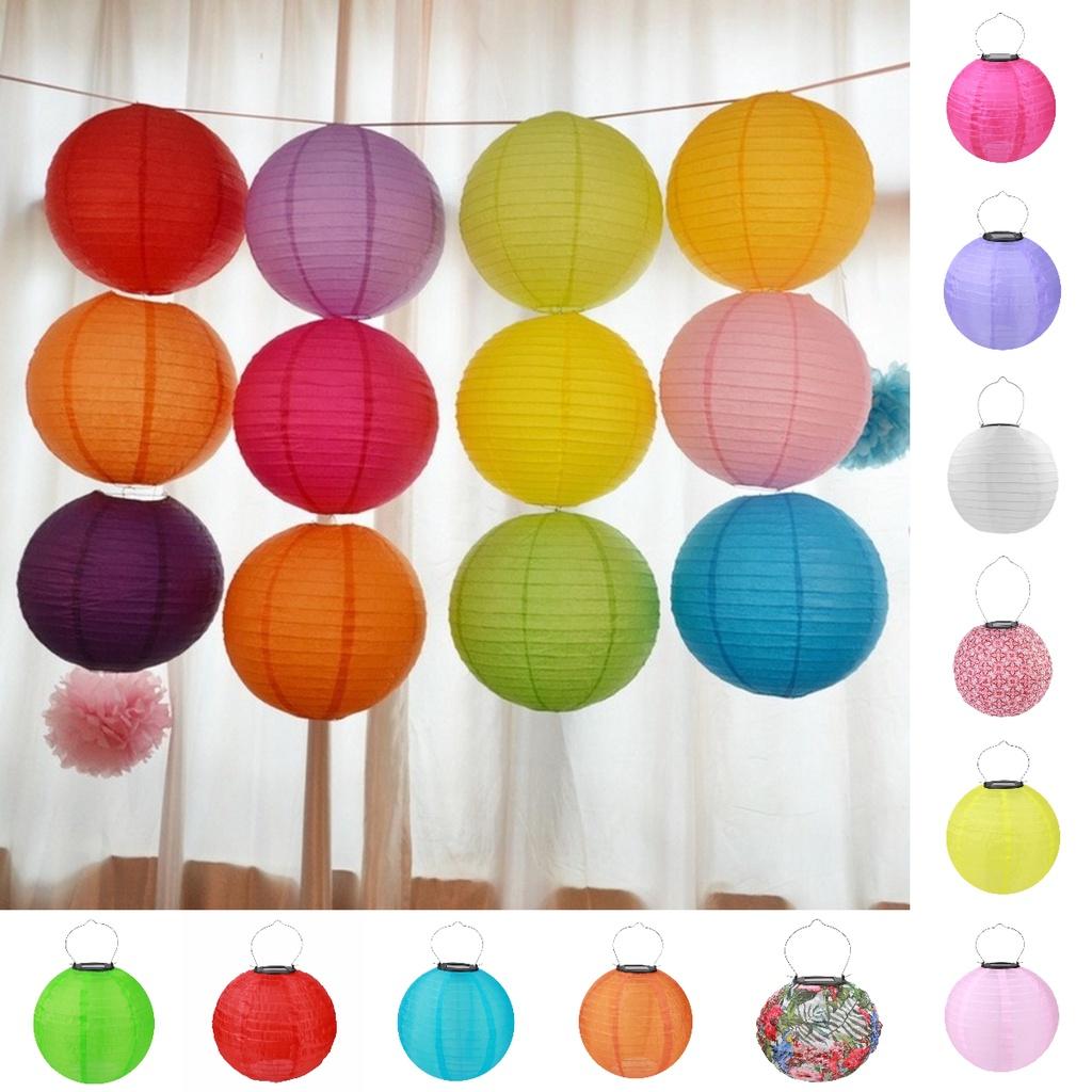 Солнечный нейлоновый тканевый фонарь 8" 20см 10" 25см 12" 30см для украшения двора