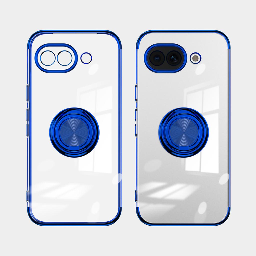 Электроplated Прозрачный Магнитный Кольцо-Держатель Чехол для For Google Pixel 7 8 9 10 Pro XL 10A 9A 8A 7A 6A Ударопрочный Держатель Чехол