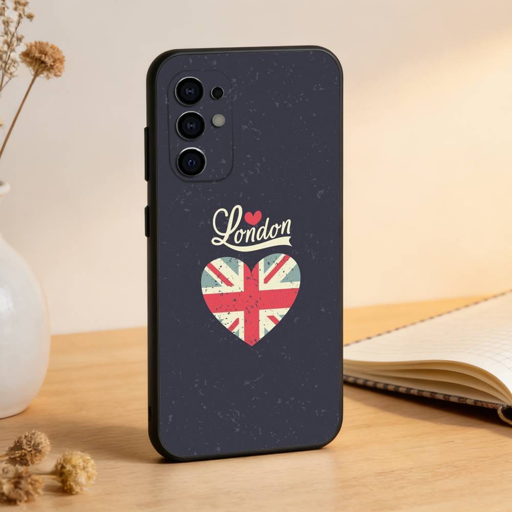 Чехол для телефона с национальным флагом Великобритании для Samsung S25, S24, S21, S22, S23, S30, Ultra, S20, Plus, Fe, Мягкий силиконовый черный чехол