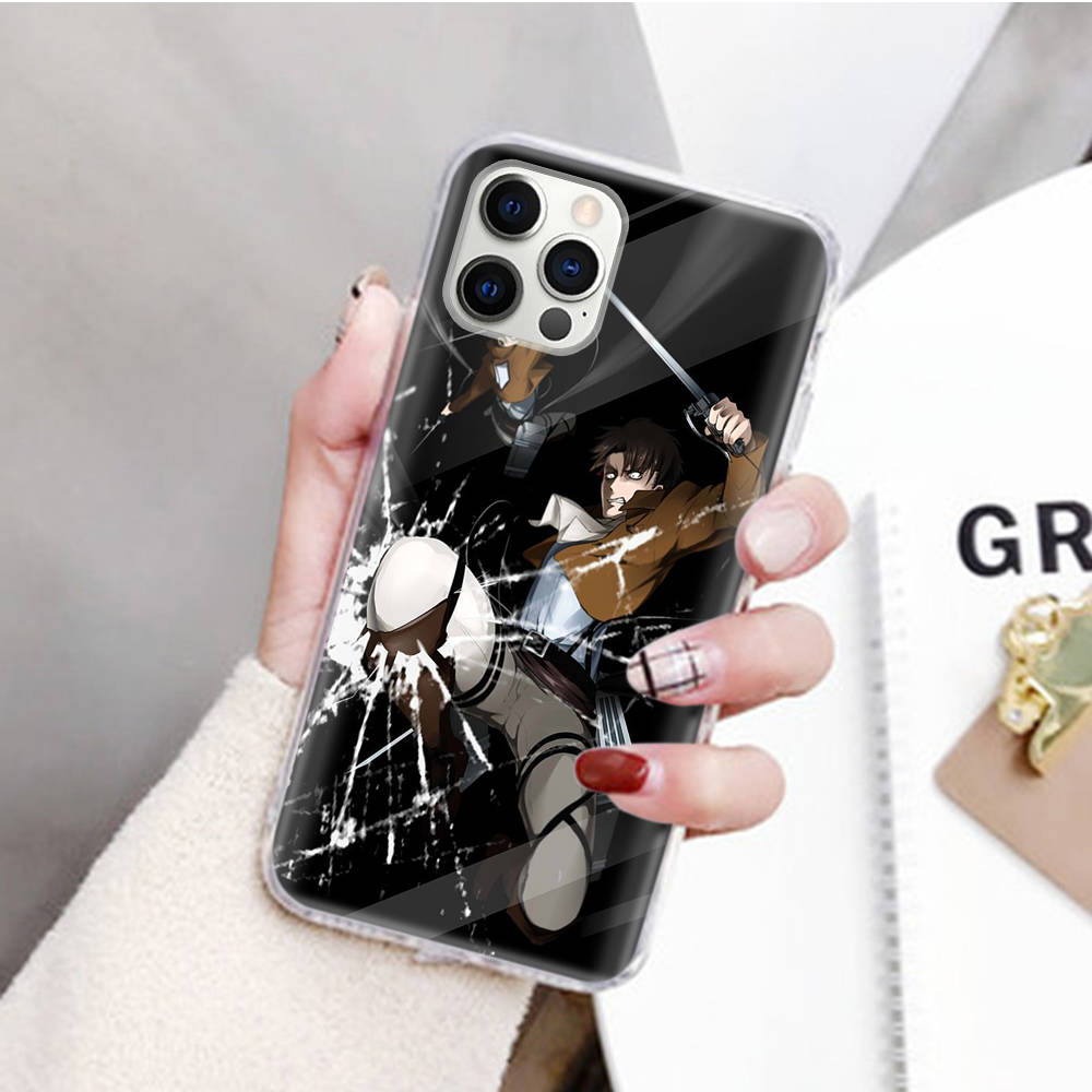 JW87 Attack On Titan Transparent Case for Samsung A04 A14 A23 M33 M53 Realme 10 9 C35 C55 VIVO Y02 X80 Infinix Hot 30 Note 11 Tecno Spark 8P Pro