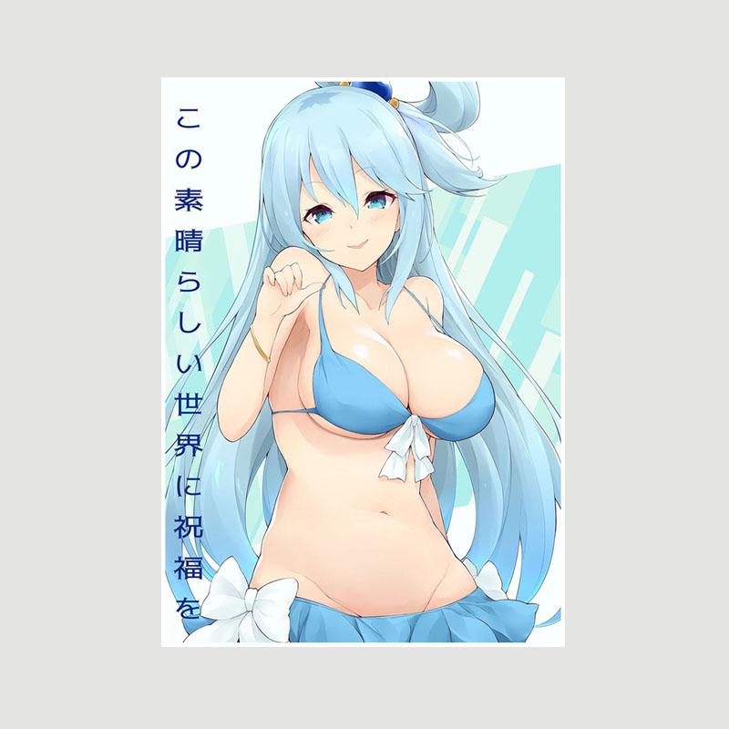 Vintage Anime KonoSuba Megumin White Paper Posters and Prints Bedroom Bar Cafe Decoration Mural  Retro Wall Art Painting Home Decor