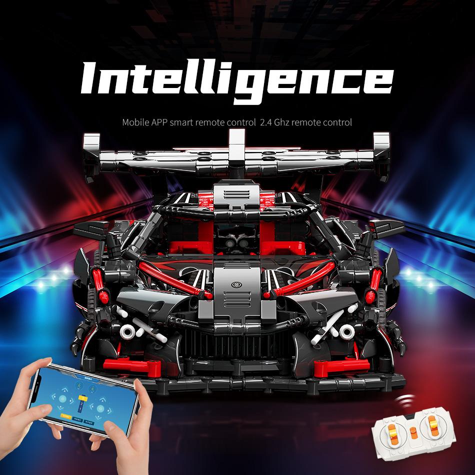 High-Tech MOC 88301 RC Remote Control Gumpert Apollo IE Super Racing Car Model Building Blocks Christmas Toys Birthday Gifts