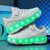 TUINANLE Children’s Two Wheels Luminous Glowing Sneakers Heels Light Roller Skate Shoes