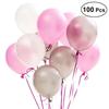 Latex Balloons - Balloon Pump - 100 Pieces - 12 Inch - Pink - Durable