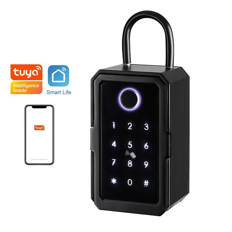 RAYKUBE Электронный ящик для ключей с паролем отпечатков пальцев IC-карта Bluetooth TTlock / Tuya Smartlife Security Портативные ящики для хранения ключей