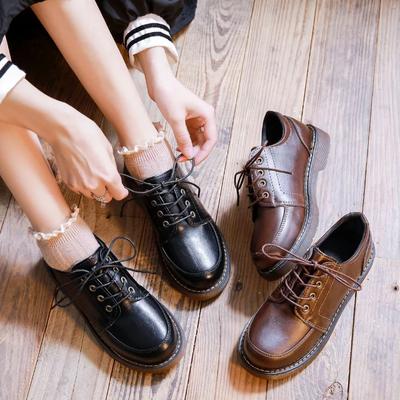 FiveFive Lolita Shoes Женские модные лоферы на платформе Женские каблуки Мэри Джейн Черные Оксфорды