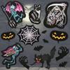 Bags Jackets Clothes Stickers Scary Iron On Skull Halloween Patches Embroidery Appliques Badge