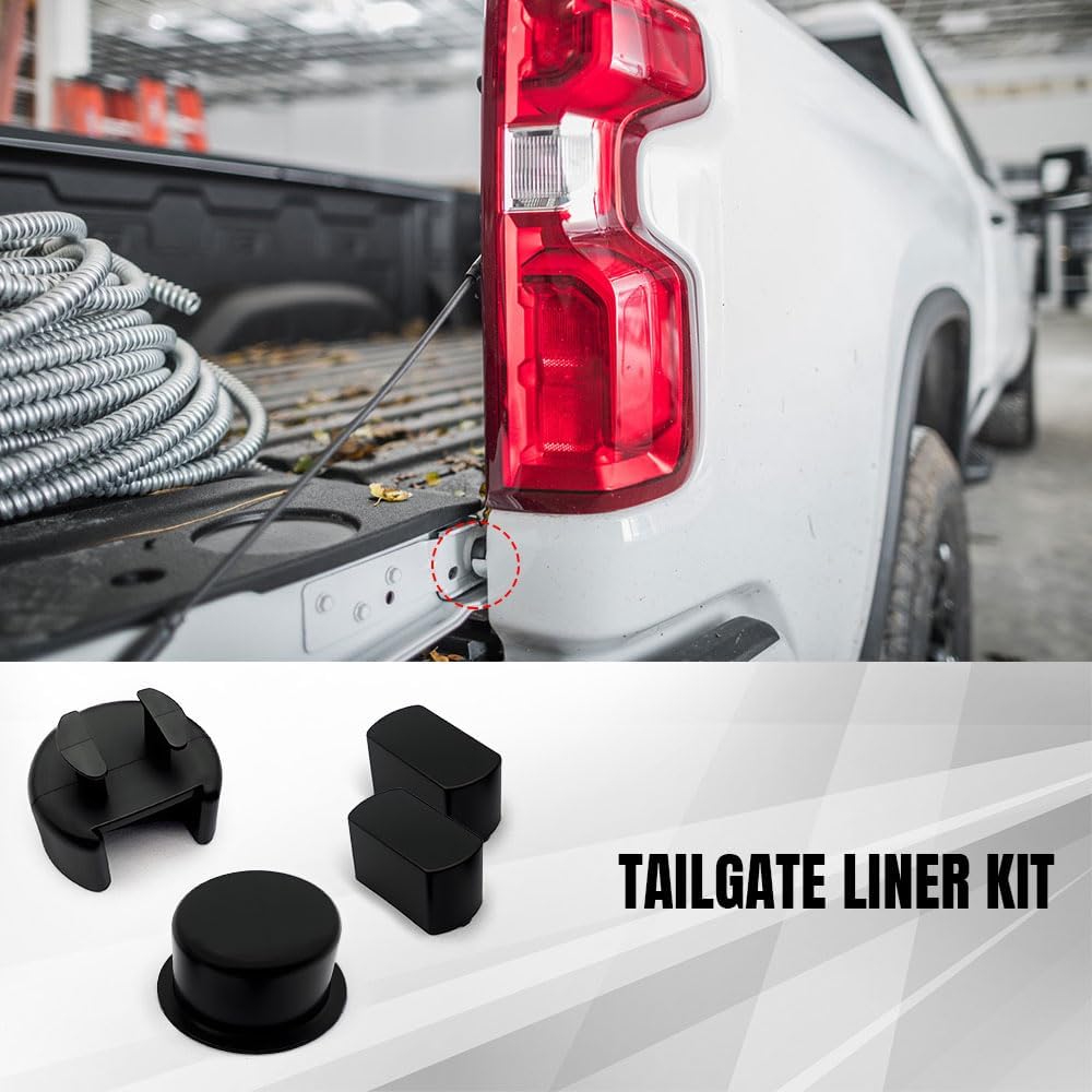 4PCS Tailgate Bushing Kit, Tailgate Hinge Kit, 55274936AE E7TZ 99430B22-A Vehicle Tail Gate Hinge Pivot Bushing Insert, Car Accessories for Ford F150