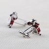 1 Pair Men Cufflinks Drum Shape Fade-Resistant Alloy Cufflinks Casual Formal Wear Banquet Attire Accessories