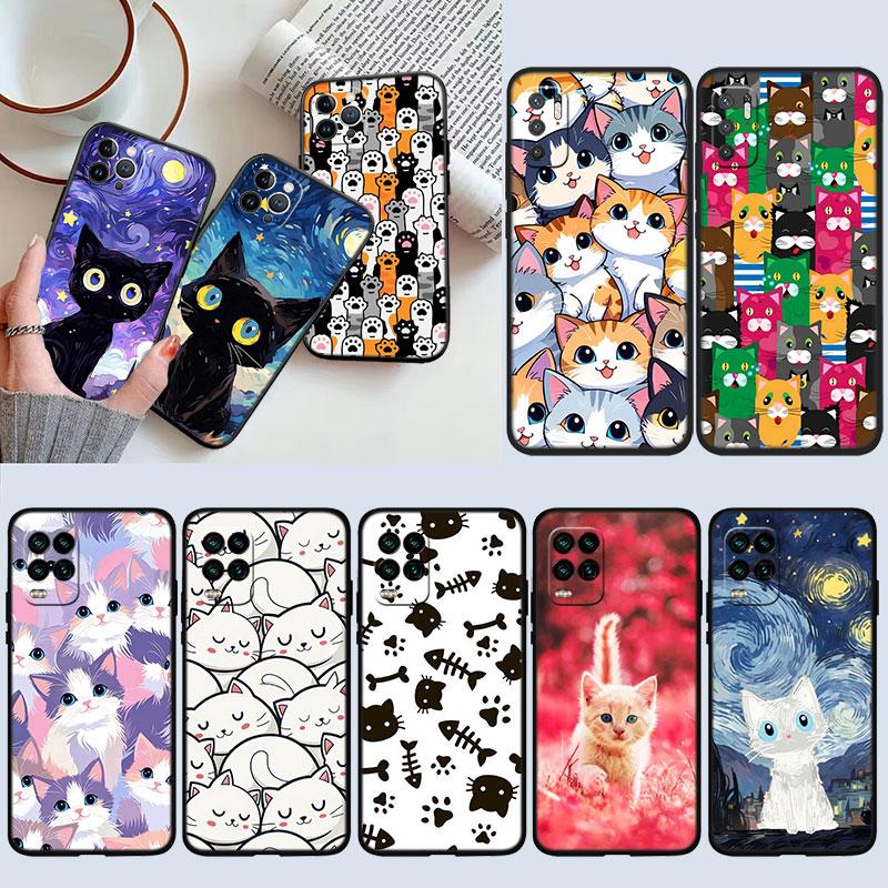 Cat Kitten Cute Shell Phone Case for Samsung Galaxy S20 S21 S22 Ultra FE Plus A21S A22 A24 A25 A26 A30 A30S A31