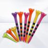 10Pcs 38/70/82MM Golf Tee Striped Height Adjustable Sharp Tip Plastic Golf Ball Holder Golf Training Aid Spike Kit Golf Accessories Golfer Gifts