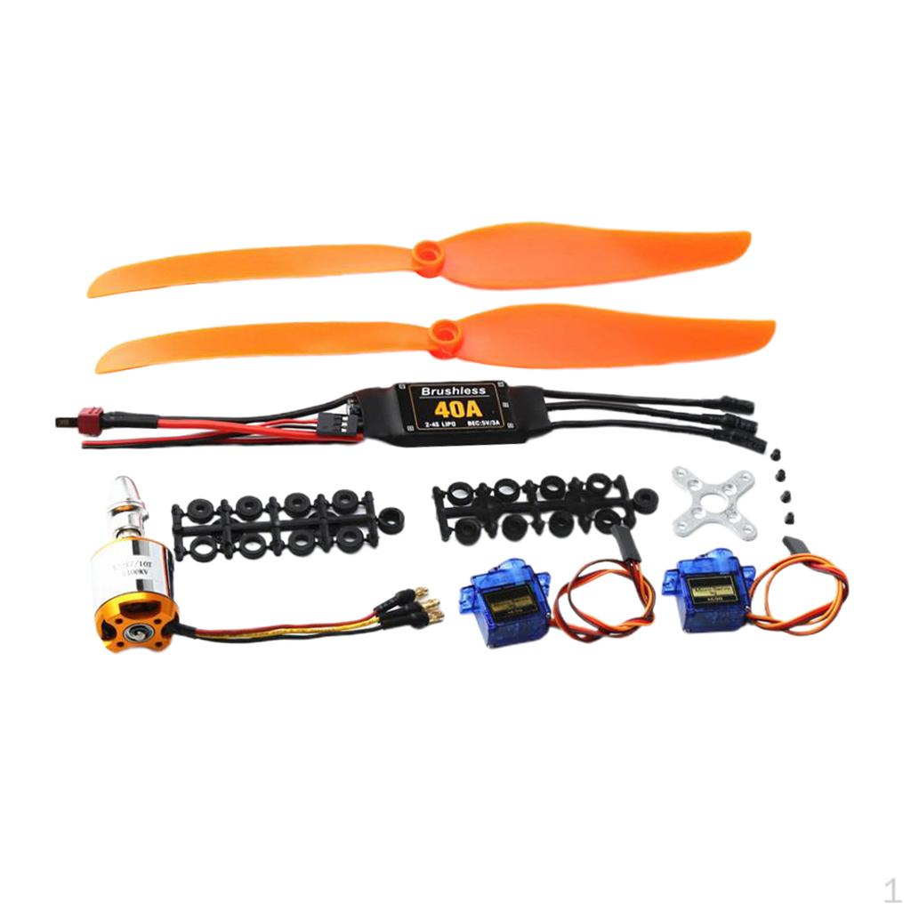 RC KV1100 Бесколлекторный 40 + Пропеллер 9G Серво Комплекты для Самолетов