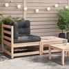 VidaXL Garden Corner Sofa with Cushions and Footrest, Seat with Backrest, Patio Terrace Backyard Furniture 838109
