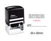 Self Inking Shiny Date Stamper With Entered By Text Office Stationery Rubber Stamp