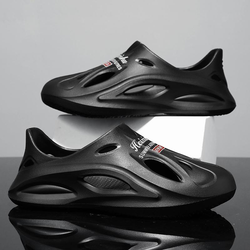 Мужские сандалии, домашние тапочки, мягкие и удобные, износостойкие, износостойкие, вентилируемая домашняя и уличная обувь для мужчин, новинка