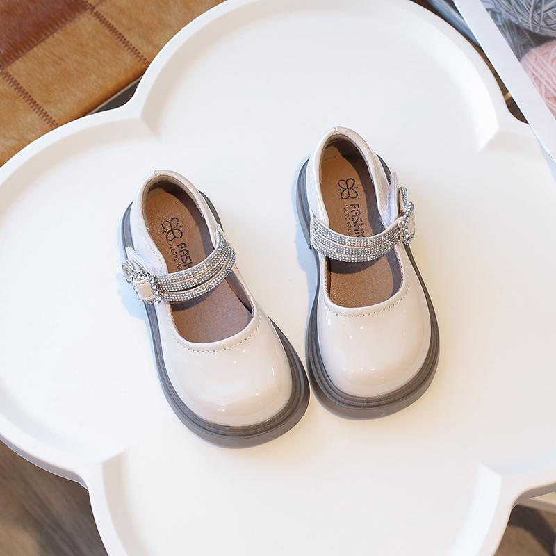 Girls Leather Shoes for Party Wedding Children Princess Shoes Fashion Kids Performance Shoes All Match Anti-Slippery 2024 New
