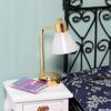 Vintage White Table Lamp for 1/12 Scale Dollhouses Miniature LED Light Dollhouses Display Accessories and Decoration