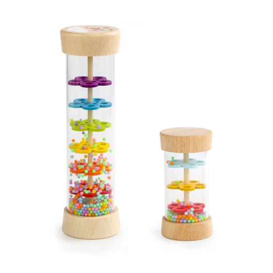 Детская игрушка-палка для дождя для младенцев, погремушка-трубка для малышей, обучающая игрушка-бусина для дождя