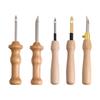 Деревянная ручка Инструмент для русской вышивки иглой с позолоченной головкой для вышивания толстой пряжей