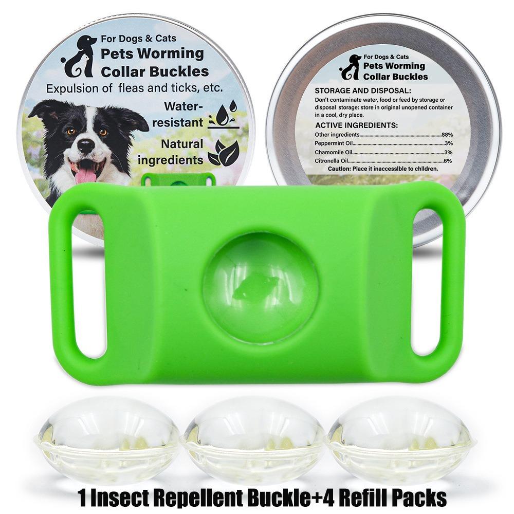 Силиконовый репеллент от насекомых для домашних животных, водонепроницаемый, без запаха, ошейник от блох для собак с запасным блоком, товары для животных