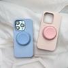 New Korea INS Style Macaron Color Silicone Round Pattern Strong Magnetic Griptok Bracket Desktop Holder For IPhone 17 Pro Max