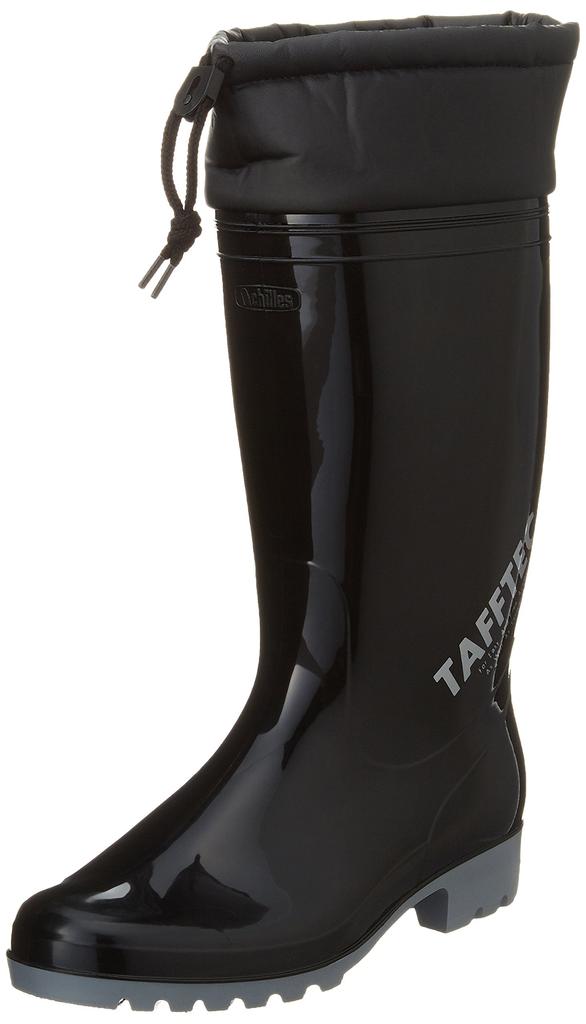 Achilles OGB 0025 Rain Made In with Opening and Size Cm Boots, Japan, Oil-Resistant, Cover, 2E, Men's Women's, Black, 23.0