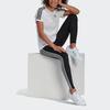 adidas Originals Леггинсы с 3 полосками, повседневные, с эффектом пуш-ап, боковой полосой, женские, черные H09426