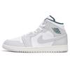 Air Jordan 1 Скользкое Покрытие Средняя Высота Винтажные Баскетбольные Кроссовки Унисекс Серый Белый FQ7720-103(Команда-)