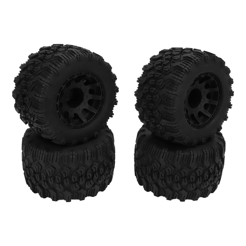 4pcs RC Monster Truck Tires Black Rubber Plastic 12mm Hex RC Accessories for Redcat for HPI for HSP for 1 10