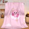 1PC Pink pika Pattern Flannel Blanket Gift, Suitable for Both Men And Women, Soft Ideal for Beds And Sofa, Birthday Or Christmas Gift
