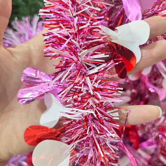 Гирлянда на День святого Валентина, блестящая гирлянда в форме сердца, романтическая подвесная гирлянда для украшения домашних вечеринок