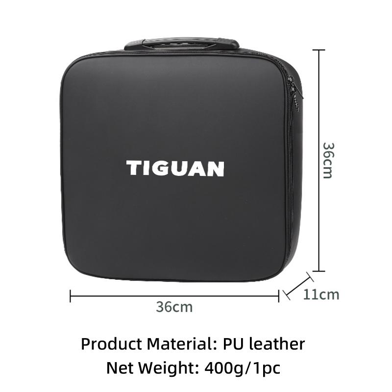 PIG1 New Energy Vehicle Charging Gun Storage Pouch Waterproof Leather Car Organizer Bag For VW Tiguan Golf Passat mk5 mk6 CC Golf 5 7