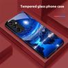 Пирамида Звездное небо Для Samsung Galaxy A15 5G 54 4G 51 50 24 35 90 71 12 51 53 52S 80 22 34 Черный Чехол для телефона из закаленного стекла