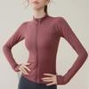 Fitness Thin Zipper Sports Jacket Long-sleeved Quick Dry Clothes Tight Running Yoga Clothing Fall and Winter Tops
